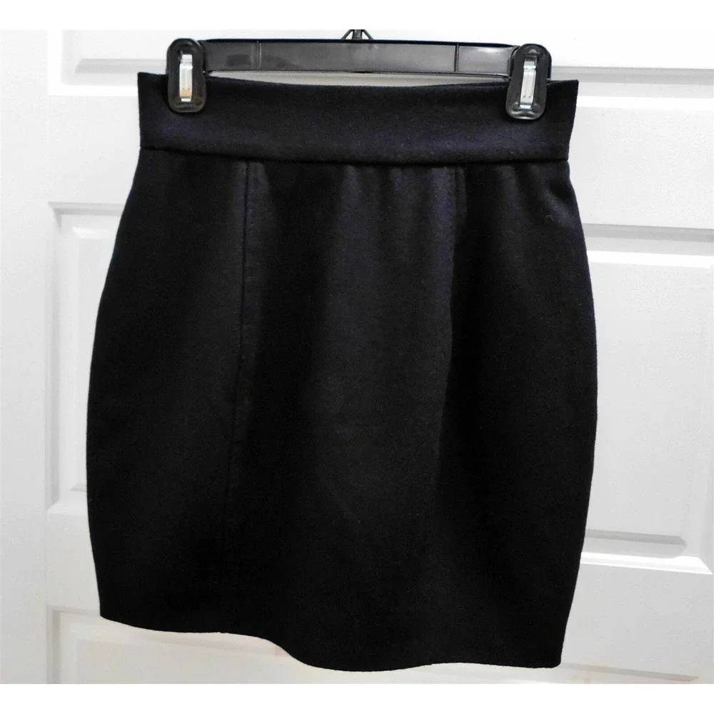 Stella McCartney Black Wool Cashmere‎ Skirt sz 38
